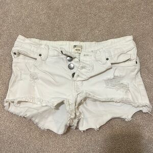Billabong white jean shorts